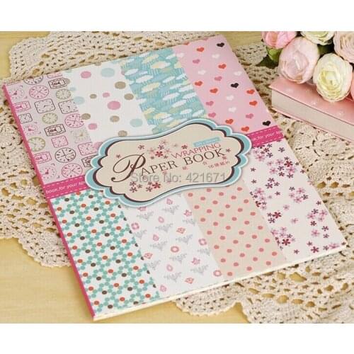 Exclusive diy Gift Wrapping Paper Book 16sheets/set,pink polka dot patterns Scrapbooking Paper pack Set,origami,paper craft