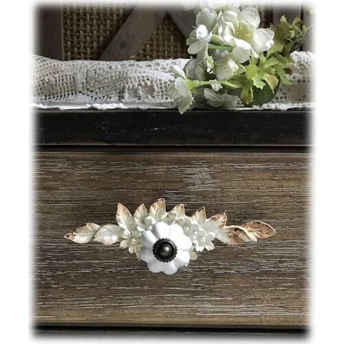 French Retro Vintage White Drawer Knobs and Pulls