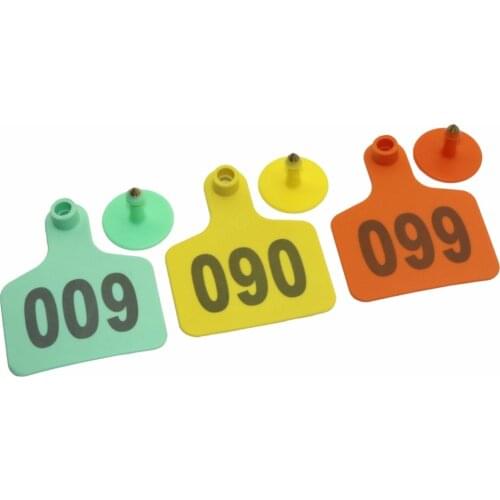 20 Pcs 3 Colors Cattle Sheep Sow Ear Tag Laser engraving Animal Identification Card Farm Animal Supplies