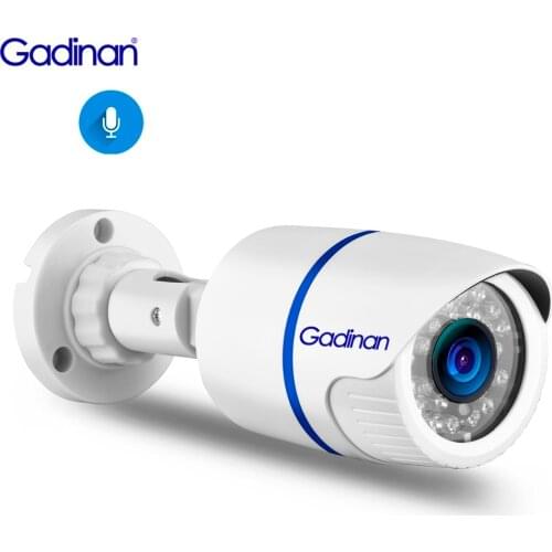 Gadinan 5MP 2592*1944P 3MP 2MP Audio POE IP Camera Outdoor Waterproof H.265 CCTV Bullet Camera Night Vision P2P XMEye ONVIF