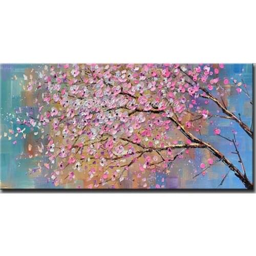 Mintura Oil Paintings for Living Room Wall The Plum Blossom Home Decoration Wall Art Poster Plants Draw Hotel Decor No Framed