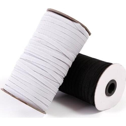 Hot sell 10yards sewing elastic band white black high elastic fiat rubber band waist band Sewing Stretch Rope 5BB5628