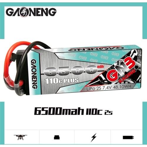 Gaoneng GNB 6500mAh 2S 7.4V 110C Hardcase LiPo Battery Pack With T XT60 EC5 XT90 Plug for RC HSP 1:10 1/10 RC Car RC Boat Scx10