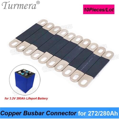 Turmera Copper BusBars Connector for 3.2V 272Ah 280Ah 310Ah Lifepo4 Battery Assemble for 12V Uninterrupted Power Supply 10Pieces