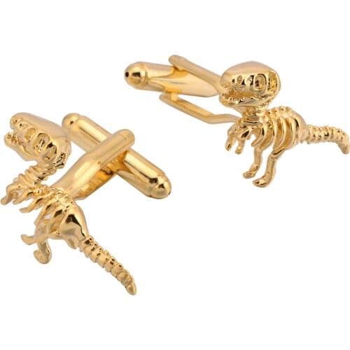 Metal Copper Dinosaur Cufflinks Mens Unisex Suit Shirt Buttons Personality Jurassic Tyrannosaurus Style French Cuff Links Gifts