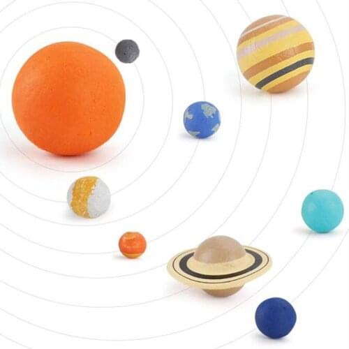 Simulation The Solar System 9pcs Plastic Cosmic Planet System Universe Model Figures Teaching Materials Science Educational Toys