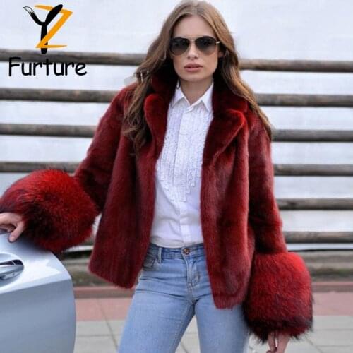 Fashion Short Fur Coats From Nature Mink Fur Creative Furry Sleeves For Young Girl Outwear Jackets Customised Plus Size Women