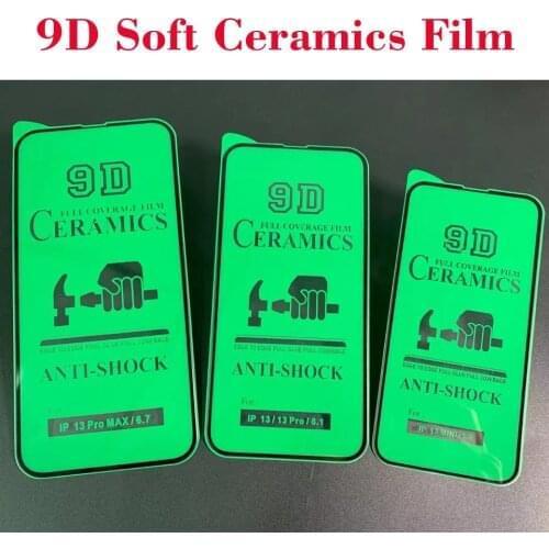 100Pcs/Lot 9D Soft Ceramics Protection Film For IPhone 13 12 Pro Max 11 Pro XS Max X XR 7 8 Plus Screen Protector Tempered Glass