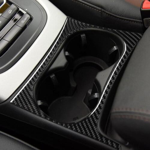 Carbon Fiber Cup Holder Panel Cover Installation Disassemble Conveniently Trim Sticker for Audi Q5 SQ5 Car Styling
