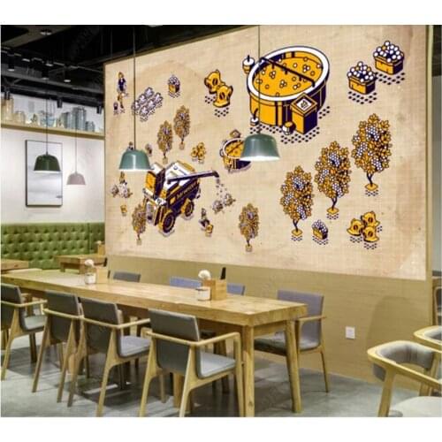 Papel de parede Dining Gourmet Coffee Shop Blackboard Restaurant 3d wallpaper mural,living room kitchen wall papers home decor