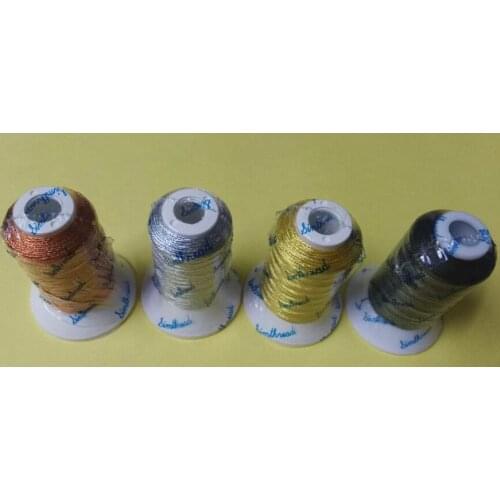 Popular 4 colors metallic embroidery thread Bronze/ Silver/ Gold/ Black color machine /hand embroidery threads