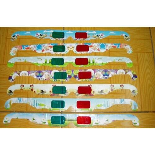 Wholesale Cartoon Paperboard 3D Glasses Red & Blue 3D stereo glasses