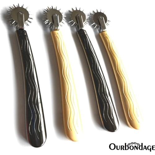 Ourbondage Metal Alloy Roller Pin Nipple Toys With 2 Color Handle Adult Sex Toys For Women