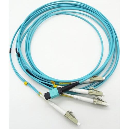 8 core MPO patchcord OM4 female MTP-4DLC 1 3 5 10 15M fiber breakout MTP Type B 8 core OM4 ftth jumper optic patch lead ELINK