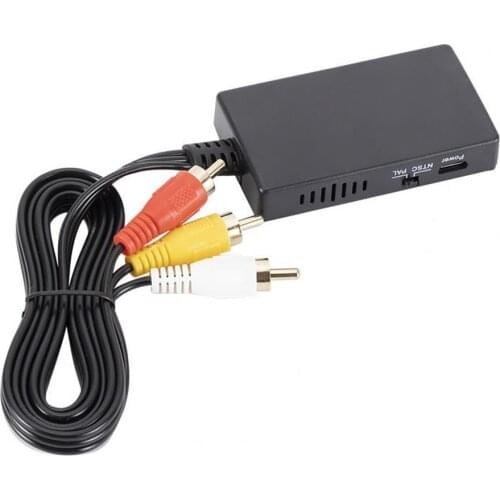 Video Converter Stable Transmission Compact HDMI-compatible to AV 1080P Video Signal Converter for Monitor for Apple TV