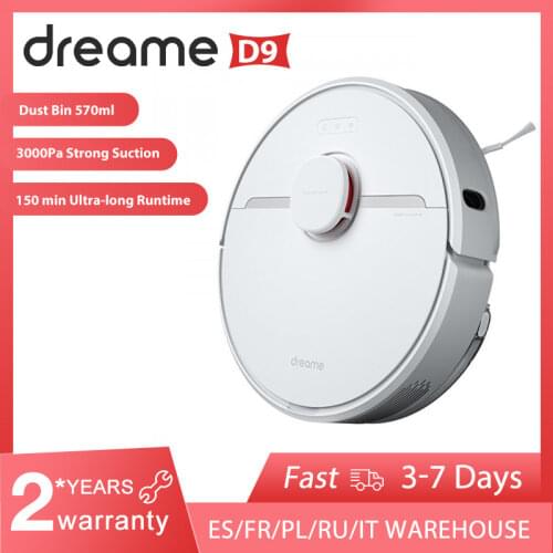 Dreame D9 Robot Vacuum Cleaner For Home 3000Pa Strong Suction Sweeping Washing Mopping APP Control Smart Planned Global Version