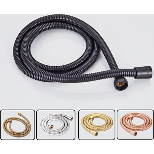 1.5m Stainless Steel & Brass Shower Hose Flexible Bathroom Water Pipe 1/2" connection Pumbing Hoses Soft Water Hose