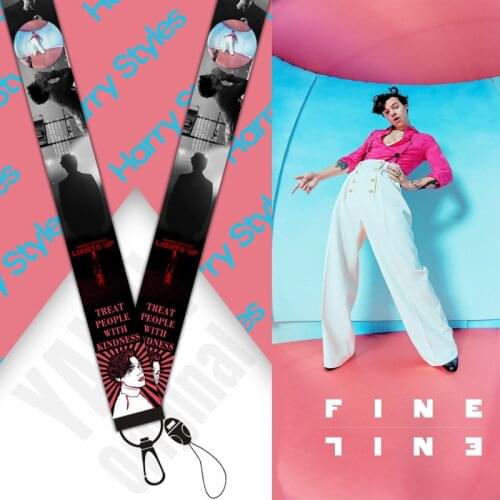 Harry Styles Lanyard Music Superstar Lanyards Phone Case Watercolor Printing Lanyard for Keys Badge Holders Keychain
