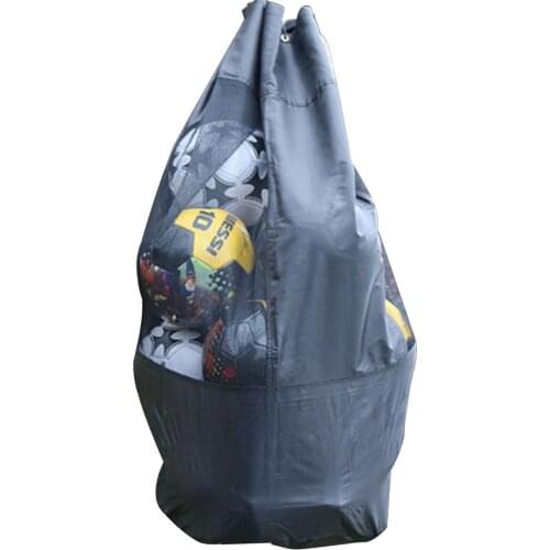 Heavy Duty Mesh Ball Bag Adjustable Sliding Drawstring Bag Large Sports Equipments Storage Bag for Basketball Volleyball Soccer