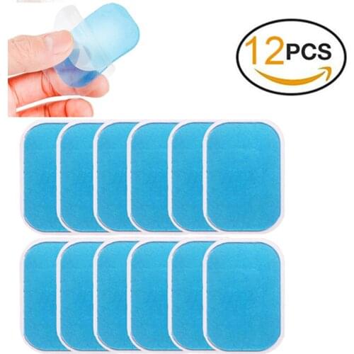 12PCS EMS Muscle Abdominal Exerciser Toning Belt Machine Sticker Smart Stimulator Training Gear Hydrogel Abdominal Gel Stickers