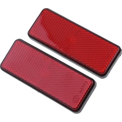 2 Pieces Universal Motorcycle Motorbike Motor Scooter Rectangle Reflectors Exterior Accessories de réflecteurs de reflectores