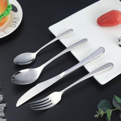 Thickened 304 Stainless Steel Steak Knife Fork Spoon Coffee Spoon Elegant Series luxury Western Food Tableware Dinnerware