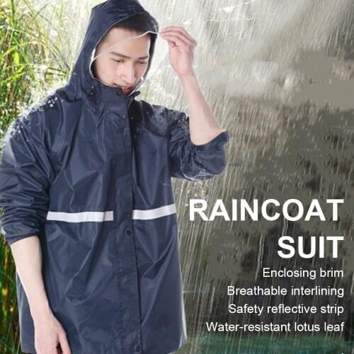 Waterproof Raincoat Suit Adult Impermeable Motorcycle Riding Waterproof Ultrathin Outdoor Hiking Fishing Rainproof Protect Gear