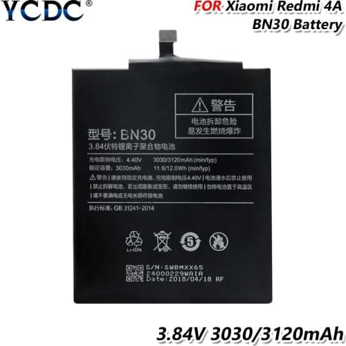 YCDC Xiaomi Redmi 4A Phone Batteries