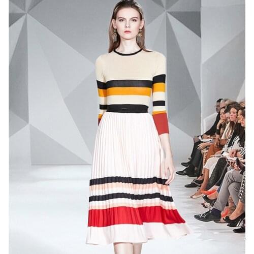 Vintage Oil painting Floral Jacquard Long Skirts 2 Piece set Women Fall Winter Knit Pullover Tops + A-line Skirt Ensemble Femme