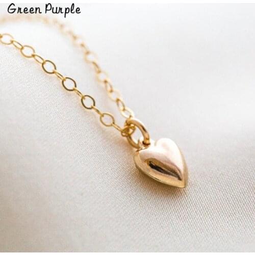 Heart Shape Pendants Necklace Handmade Jewelry Gold Wrap Collier Femme Boho Chocker Kolye Women Necklace
