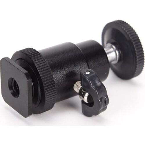 1/4" Black Ball Head Bracket/Holder/Mount For Camera Tripod Hot Shoe Adapter Hot Sale