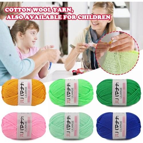 1pc Chunky Colorful Hand Knitting Milk Cotton Crochet Blended Cotton Hand-knitted Thread Baby Sweater Doll Scarf Supplies
