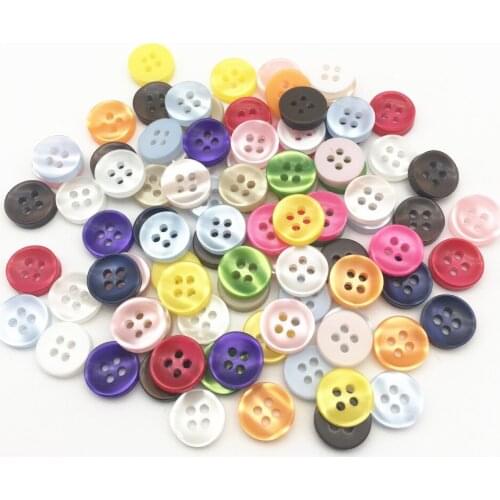100pcs 12.5mm Mixed Pearls Clothing Bowl Button 4-Holes Flatback Shiny Buttons DIY Handmade Sewing Scrapbooking Accessories