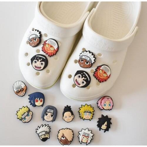14PCS Japanese Famous Anime Cartoon Shoe Charms Backapck Fit Wristbands Shoe Decorate Shoe Buckle Boys Kids Gift Croc Jibz
