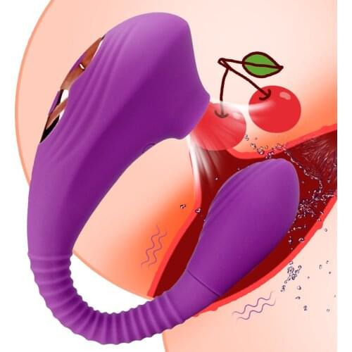 2 In 1 Sucking Vibrator G Spot Nipple Massage Clitoris Sucker Orgasm Etotic 10 Speeds Vibrating Sex Toys for Adults 18 Women