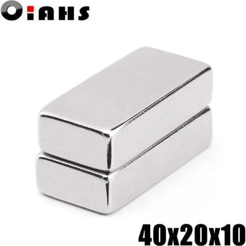 20pcs F40x20x10mm Super Powerful Strong Rare Earth Block NdFeB Magnet Neodymium N35 Magnets F40*20*10mm- Free Shipping