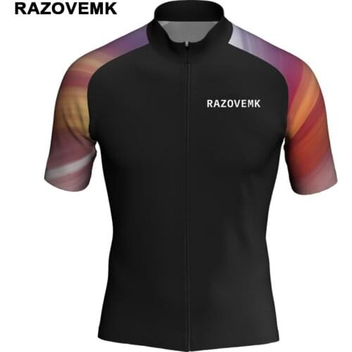 2018 RAZOVEMK Cycling Jersey Mtb Bicycle Shirt breathable short jersey only Ropa Ciclismo bike clothing
