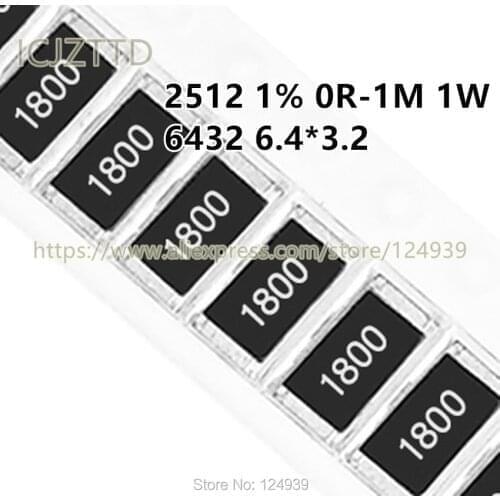 4000PCS/REEL 0R 10R -1M 2512 RES 1% 100R 110R 120R 130R 150R 160R 180R 220R 240R 270R 300R 330R 360R 390R 430R 470R 510R 560R