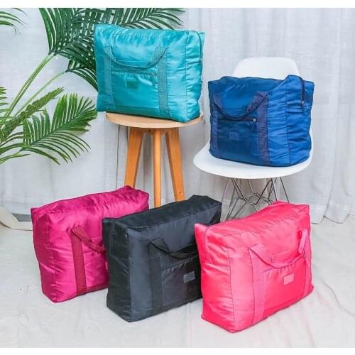 Large Capacity Oxford Travel Bag For Women Men Journey Duffle Weekend Bag Folding Luggage Bags Clothing Storage Bag Organizers