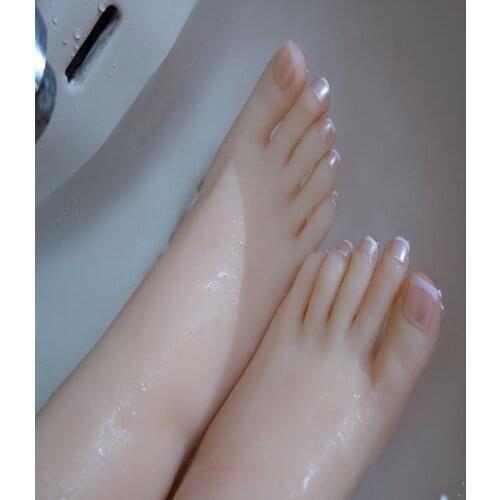 Decorative Silicone Female Feet Simulation Display Model Performance Props Human Feet Shoes Socks Anklet Foot Mold
