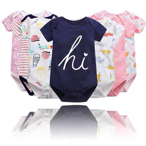 Baby Summer Romper Newborn Boy Infant Clothes Cotton Jumpsuit Short Sleeve Cartoon Bodysuits Overalls Girls baby Onesie Costume
