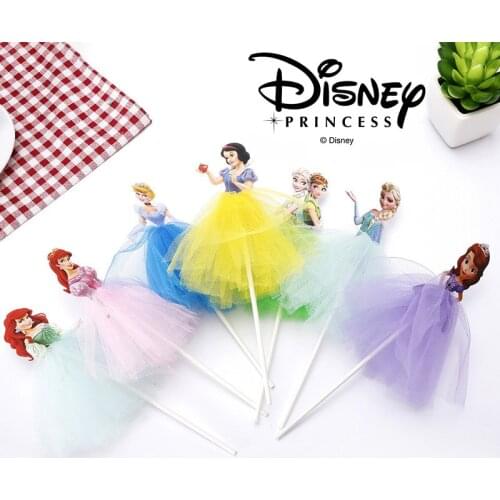 Disney Cartoon Frozen Princess Birthday Party Decoration Kid Cupcake Topper Girls Happy Birthday Party Baby Shower Cake Supplies