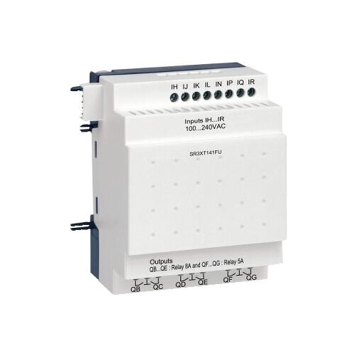 Discrete I/O extension module - 14 I O - 100..240 V AC - for Zelio Logic SR3XT141FU