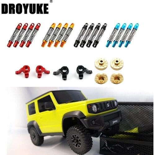 Droyuke 1/16 RC Parts Metal Steering Cup Shock Absorber Brass Wheel Hub Combiner CVD Front Rear Drive Shaft For XIAOMI Suzuki
