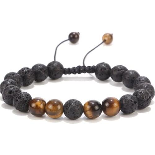 Elephant 8mm bohemian multicolor Agate beads Chakra Reiki Buddha Yoga Bracelet elastic adjustable Volcanic Stone Bangles t556fg