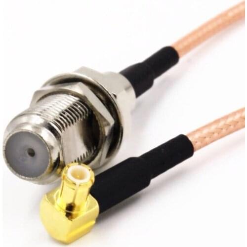 F Female Jack To MCX Male Plug Connector RG316 Cable RF Coaxial Adapter 15cm Extended Line