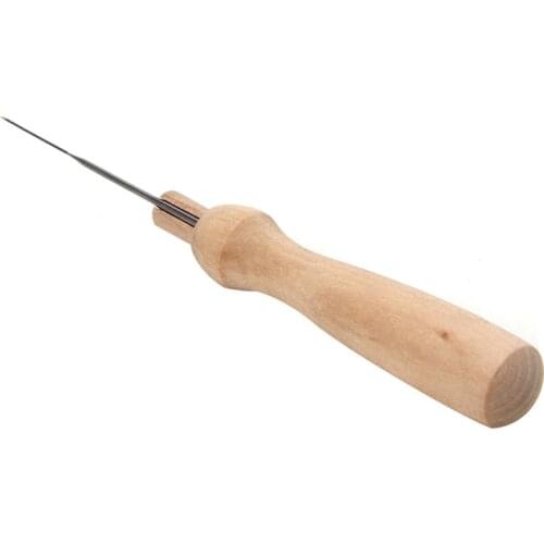 K5DC 7PCS Felting Needles Holder Wooden Handle Wool Felting Tools Outfit Slim New