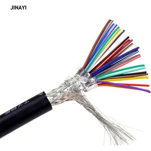 10m 30ft 25 Core 25 pin Double Shielded Cable Wires 0.12 mm2 Pure Copper RVVP Cable Wire