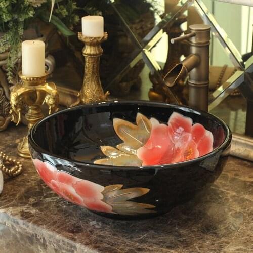 Bathroom ceramic counter top sink wash basin popular in europe art basin lavabo hand sink