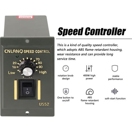 KKMOON 400W AC220V ABS Speed Controller Motor Speeds Pinpoint Regulator Control Device White